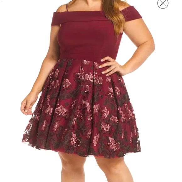Morgan & Co. Dresses & Skirts - Cold Shoulder Fit & Flare Dress